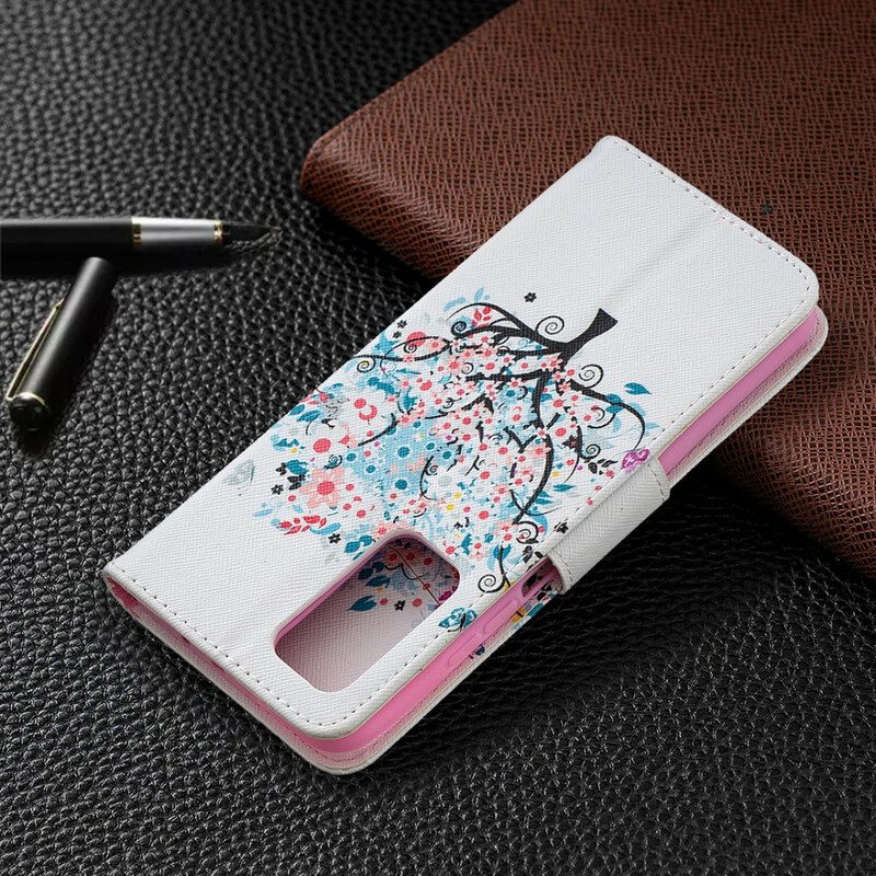 Custodia A Portafoglio Xiaomi Mi 10T / 10T Pro Albero Fiorito