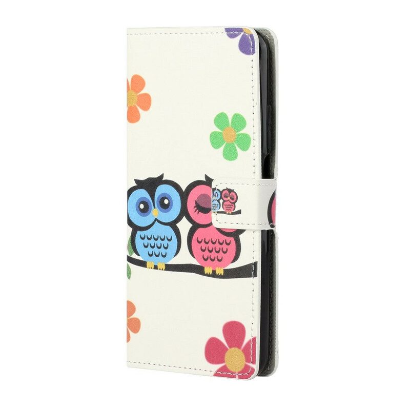 Custodia A Portafoglio Xiaomi Mi 10T / 10T Pro Coppia Di Gufi