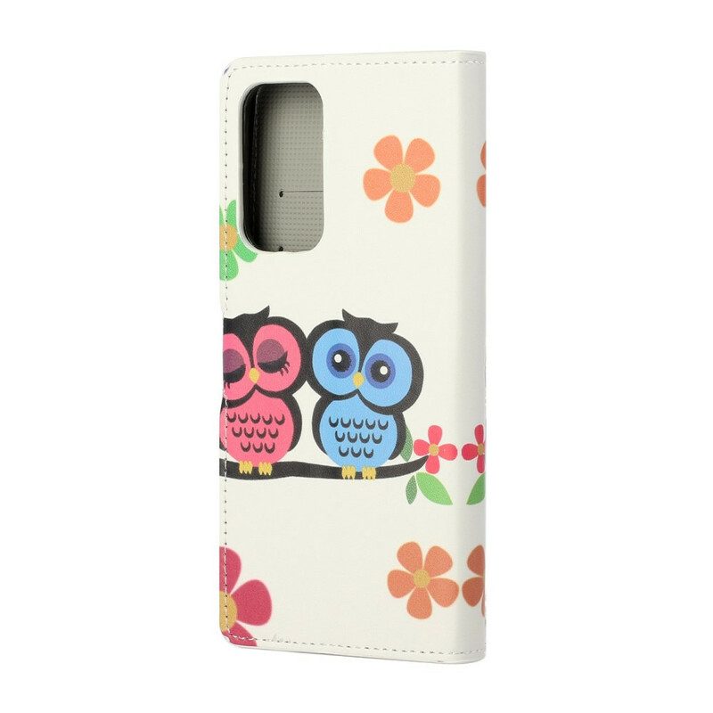 Custodia A Portafoglio Xiaomi Mi 10T / 10T Pro Coppia Di Gufi