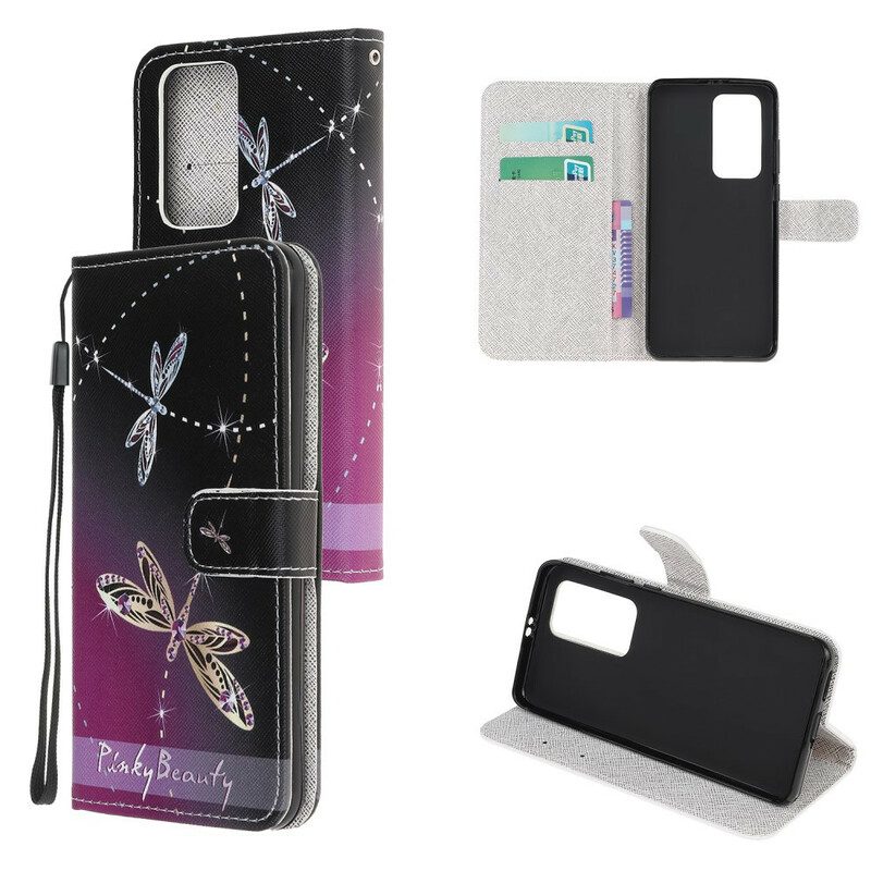 Custodia in pelle Xiaomi Mi 10T / 10T Pro Libellule Strappy