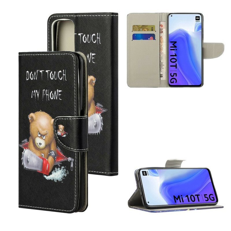 Custodia in pelle Xiaomi Mi 10T / 10T Pro Orso Pericoloso