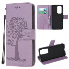 Custodia in pelle Xiaomi Mi 10T / 10T Pro Perizoma Albero E Gufi
