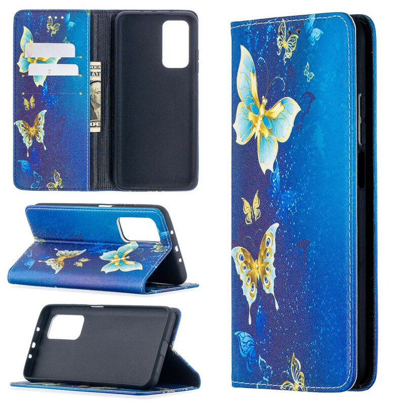 Folio Cover Xiaomi Mi 10T / 10T Pro Custodia in pelle Farfalle Colorate