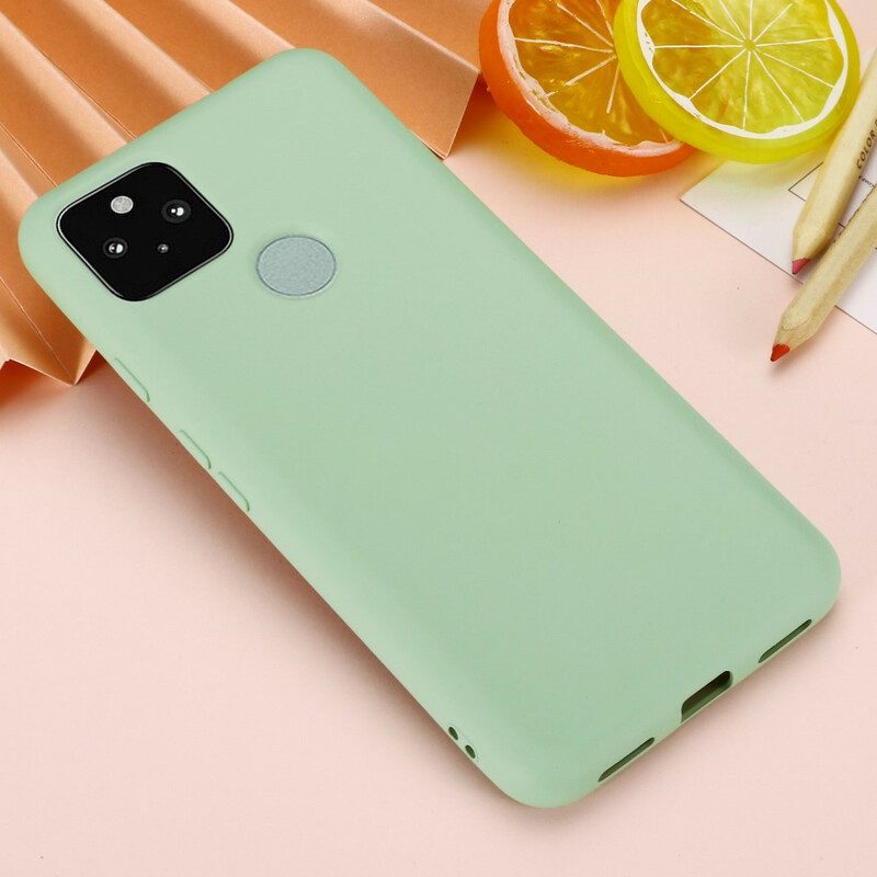 Cover Google Pixel 5A Silicone Liquido Con Cordino