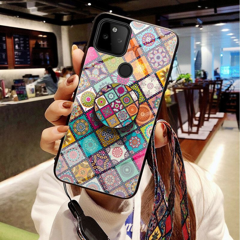 Cover Google Pixel 5A Supporto Magnetico Patchwork