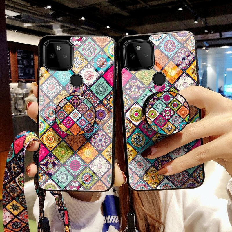 Cover Google Pixel 5A Supporto Magnetico Patchwork