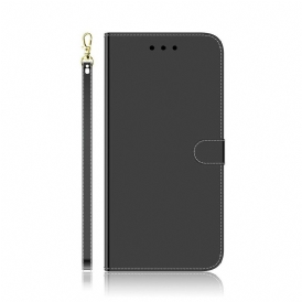 Custodia in pelle Google Pixel 5A Copri Specchietto In Ecopelle