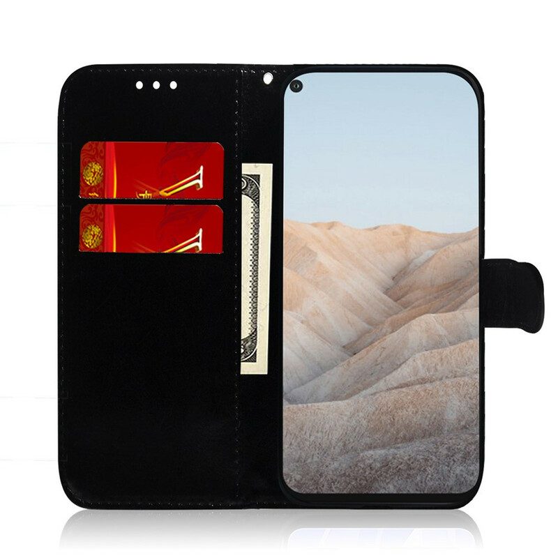 Custodia in pelle Google Pixel 5A Copri Specchietto In Ecopelle