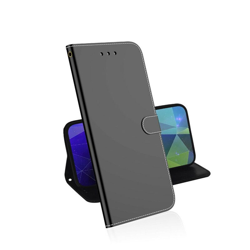 Custodia in pelle Google Pixel 5A Copri Specchietto In Ecopelle