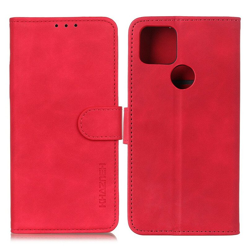 Custodia in pelle Google Pixel 5A Effetto Pelle Vintage Opaca Khazneh