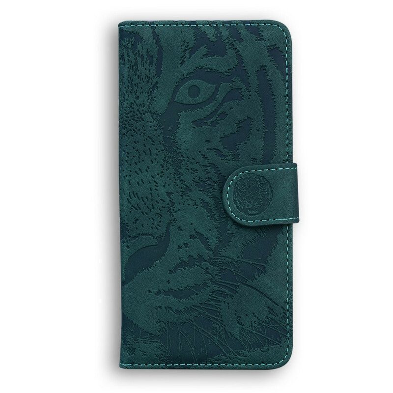Custodia in pelle Google Pixel 5A Stampa Faccia Di Tigre