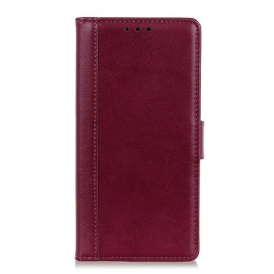 Folio Cover Google Pixel 5A Custodia in pelle Classica Crosta Di Pelle Litchi