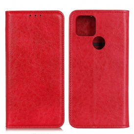 Folio Cover Google Pixel 5A Custodia in pelle Struttura In Pelle Spaccata