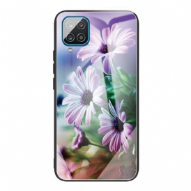 Cover Samsung Galaxy M32 Fiori In Vetro Temperato