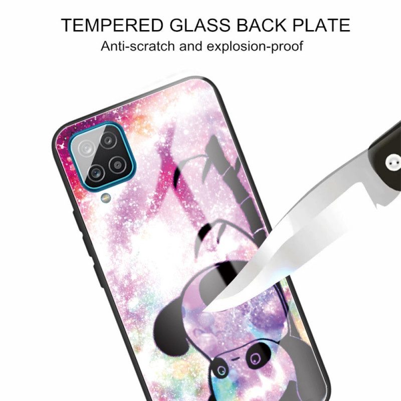 Cover Samsung Galaxy M32 Panda In Vetro Temperato