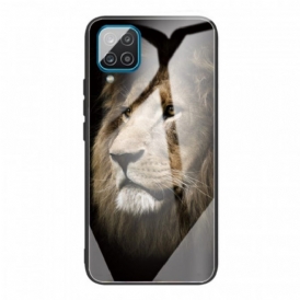 Cover Samsung Galaxy M32 Testa Di Leone In Vetro Temperato