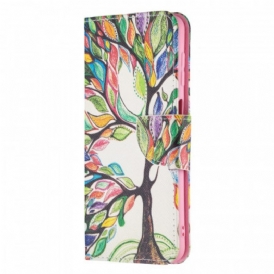 Custodia A Portafoglio Samsung Galaxy M32 Albero Colorato