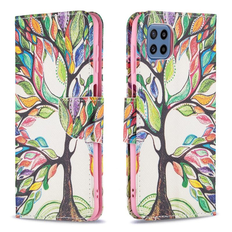 Custodia A Portafoglio Samsung Galaxy M32 Albero Colorato