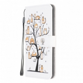 Custodia A Portafoglio Samsung Galaxy M32 Gatti Funky Con Cinturino
