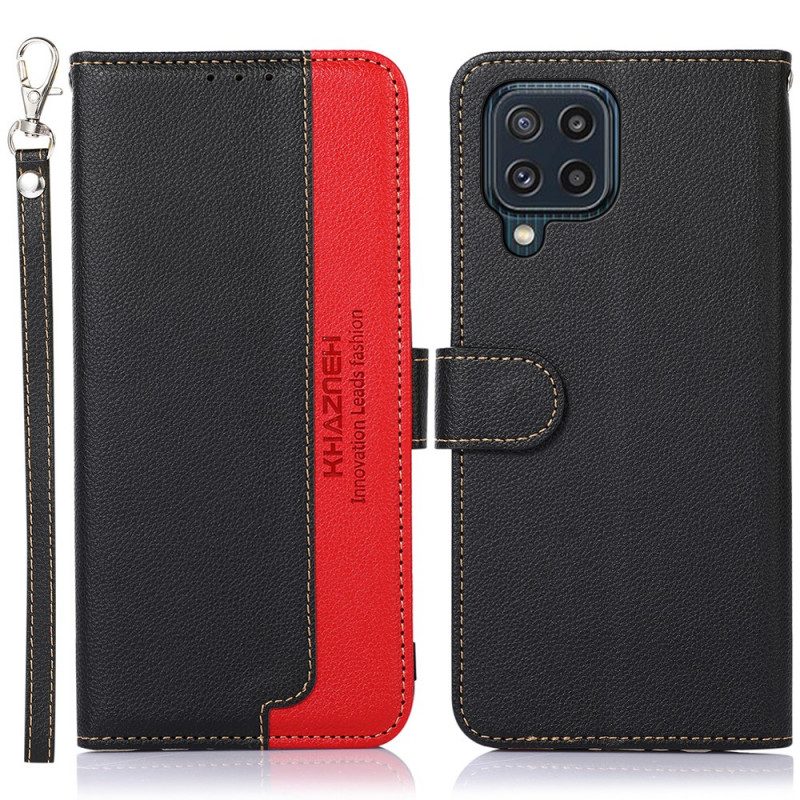 Custodia A Portafoglio Samsung Galaxy M32 Lychee Style Rfid Khazneh