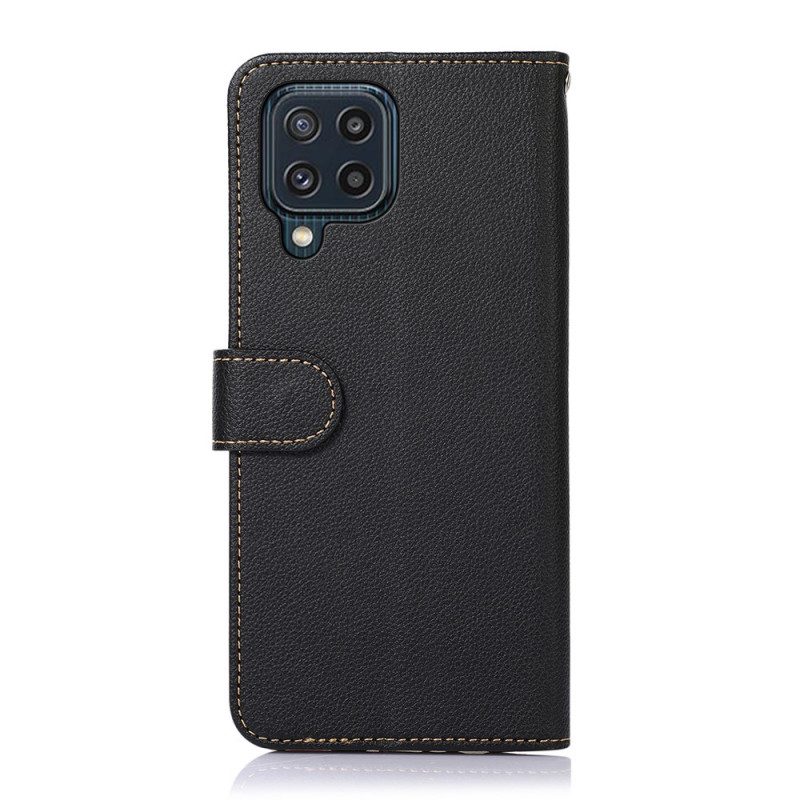 Custodia A Portafoglio Samsung Galaxy M32 Lychee Style Rfid Khazneh