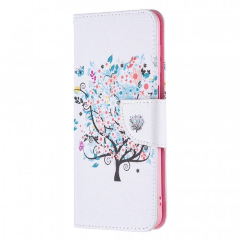 Custodia in pelle Samsung Galaxy M32 Albero Fiorito