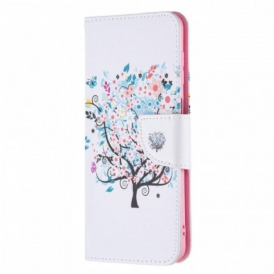 Custodia in pelle Samsung Galaxy M32 Albero Fiorito