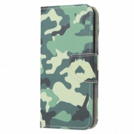 Custodia in pelle Samsung Galaxy M32 Camuffamento Militare