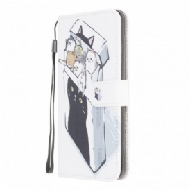 Custodia in pelle Samsung Galaxy M32 Consegna Gatti Con Perizoma