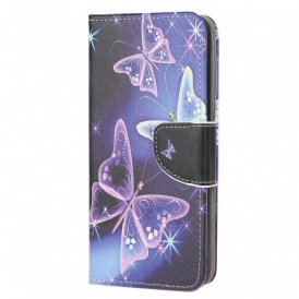Custodia in pelle Samsung Galaxy M32 Farfalle Sovrane