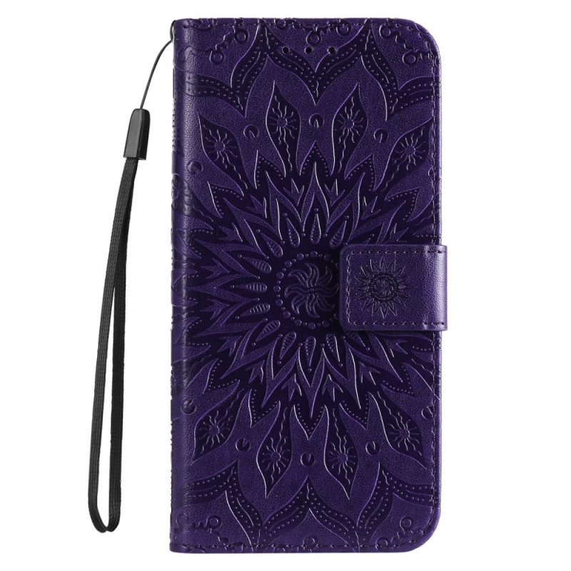 Custodia in pelle Samsung Galaxy M32 Fiore Del Sole
