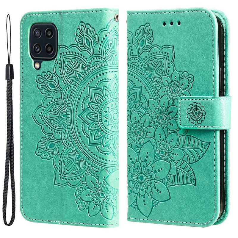 Custodia in pelle Samsung Galaxy M32 Fiore Mandala