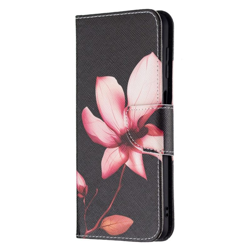 Custodia in pelle Samsung Galaxy M32 Fiore Rosa