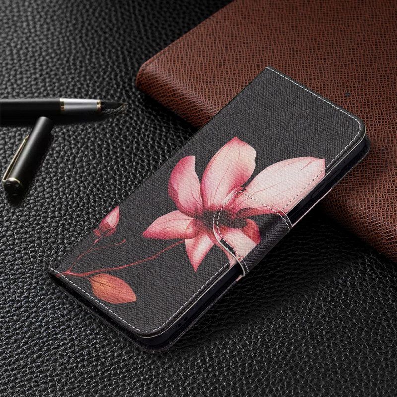 Custodia in pelle Samsung Galaxy M32 Fiore Rosa