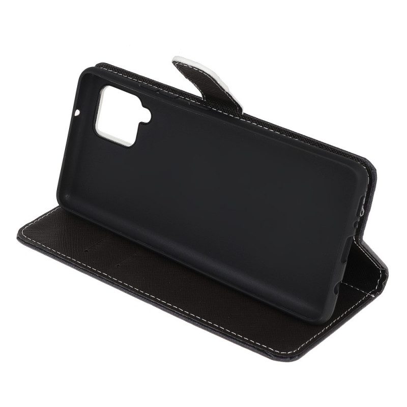 Custodia in pelle Samsung Galaxy M32 Leopardo Con Spalline