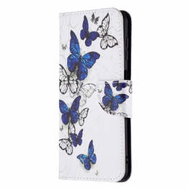 Custodia in pelle Samsung Galaxy M32 Re Farfalle