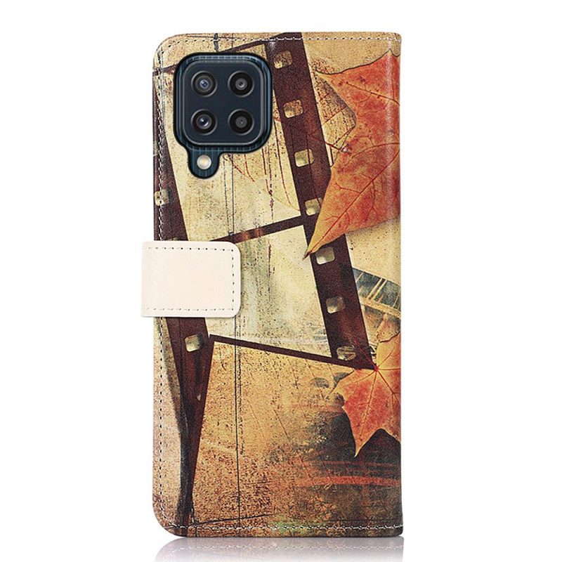 Custodia in pelle Samsung Galaxy M32 Torre Eiffel In Autunno