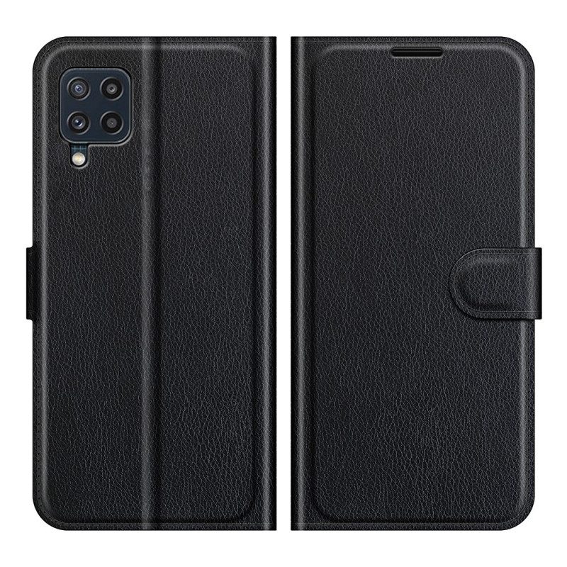Folio Cover Samsung Galaxy M32 Classico Effetto Pelle Litchi