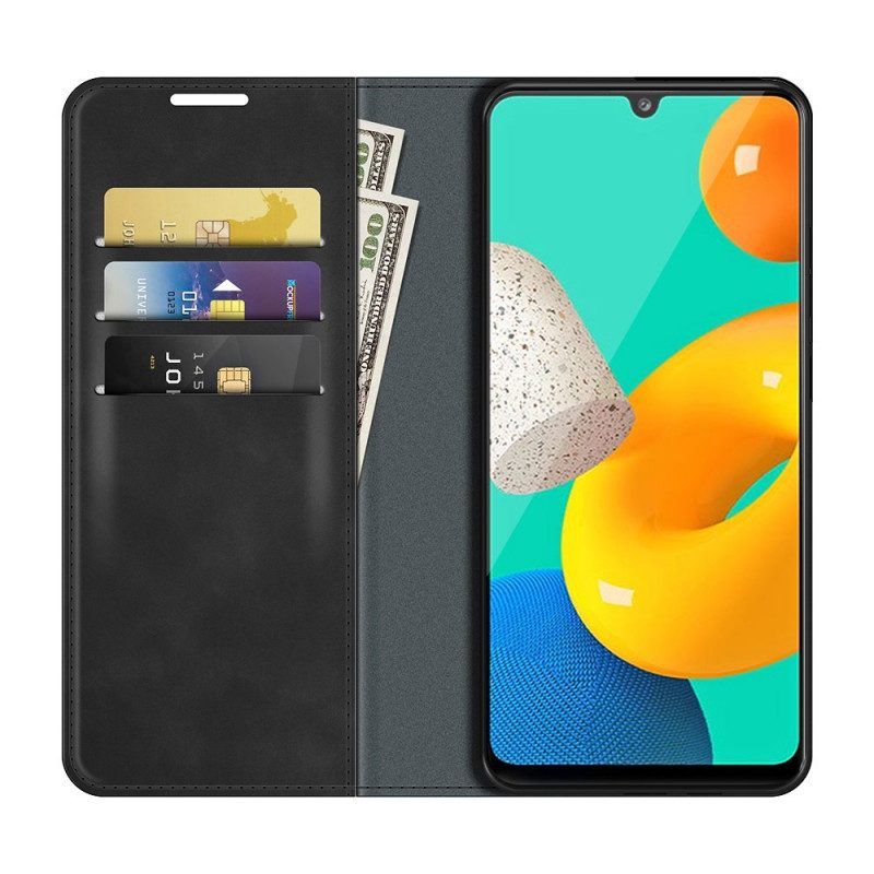 Folio Cover Samsung Galaxy M32 Custodia in pelle Design In Pelle Stile