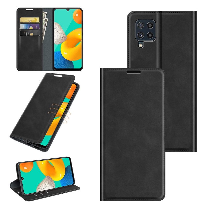 Folio Cover Samsung Galaxy M32 Custodia in pelle Design In Pelle Stile