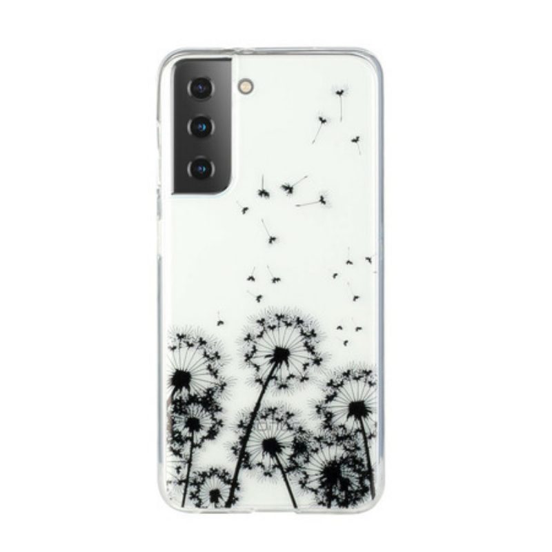Cover Samsung Galaxy S21 Plus 5G Denti Di Leone Neri Senza Cuciture