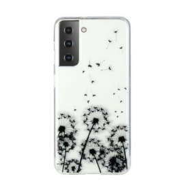 Cover Samsung Galaxy S21 Plus 5G Denti Di Leone Neri Senza Cuciture