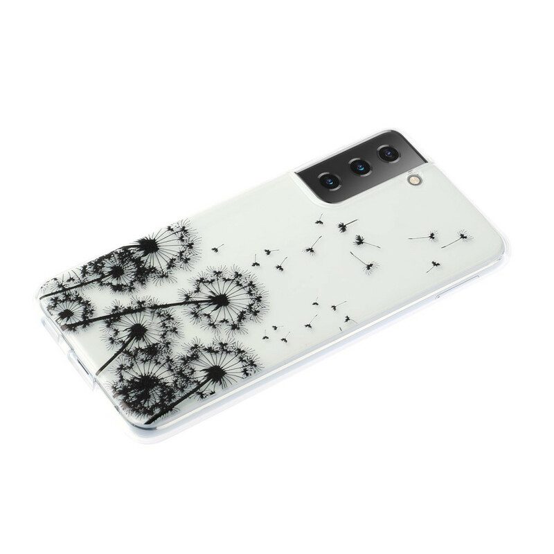 Cover Samsung Galaxy S21 Plus 5G Denti Di Leone Neri Senza Cuciture