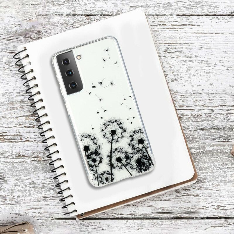 Cover Samsung Galaxy S21 Plus 5G Denti Di Leone Neri Senza Cuciture