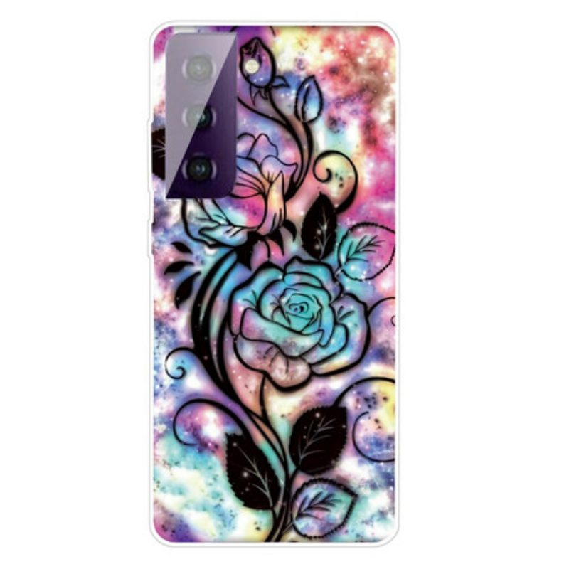 Cover Samsung Galaxy S21 Plus 5G Fiore Grafico