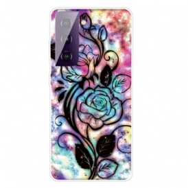 Cover Samsung Galaxy S21 Plus 5G Fiore Grafico