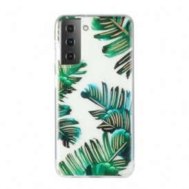 Cover Samsung Galaxy S21 Plus 5G Foglie Verdi Senza Soluzione Di Continuità