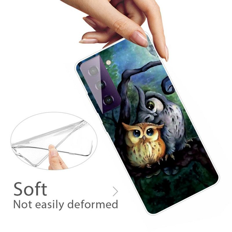 Cover Samsung Galaxy S21 Plus 5G Pittura Gufi