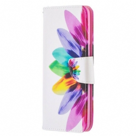 Custodia in pelle Samsung Galaxy S21 Plus 5G Fiore Dell'acquerello