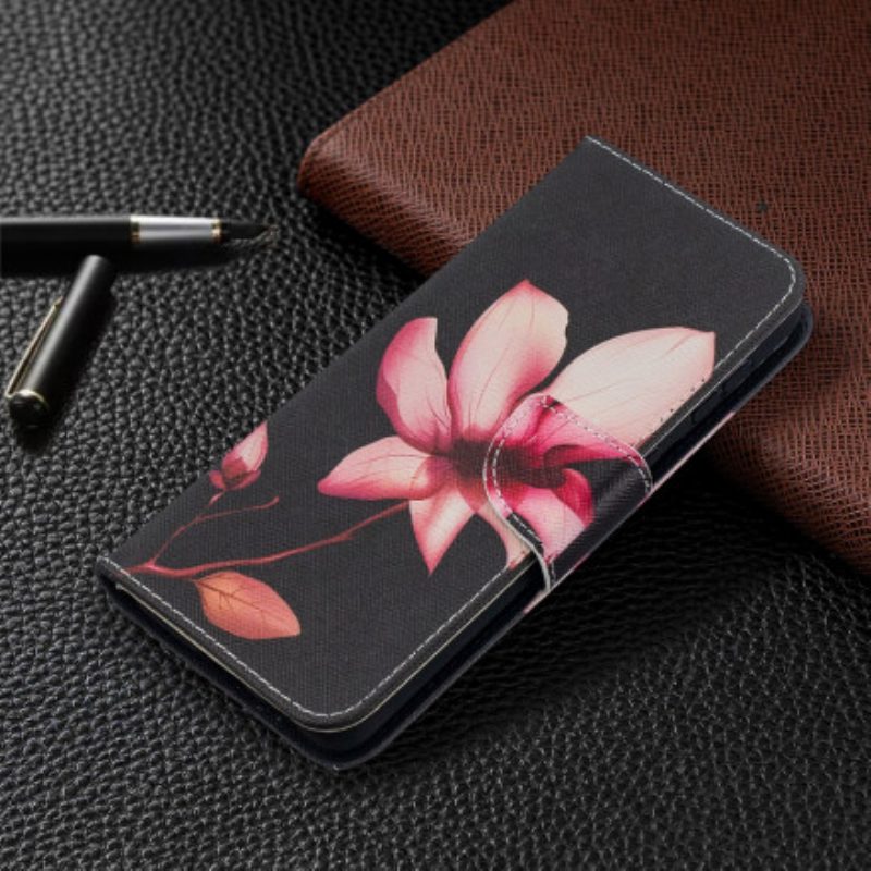 Custodia in pelle Samsung Galaxy S21 Plus 5G Fiore Rosa